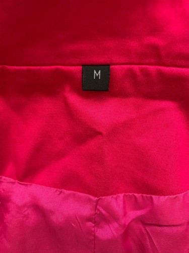 Embroidered Blazer, Size M, Snap Front, 3/4 Sleeves, Magenta - Picture 4 of 4