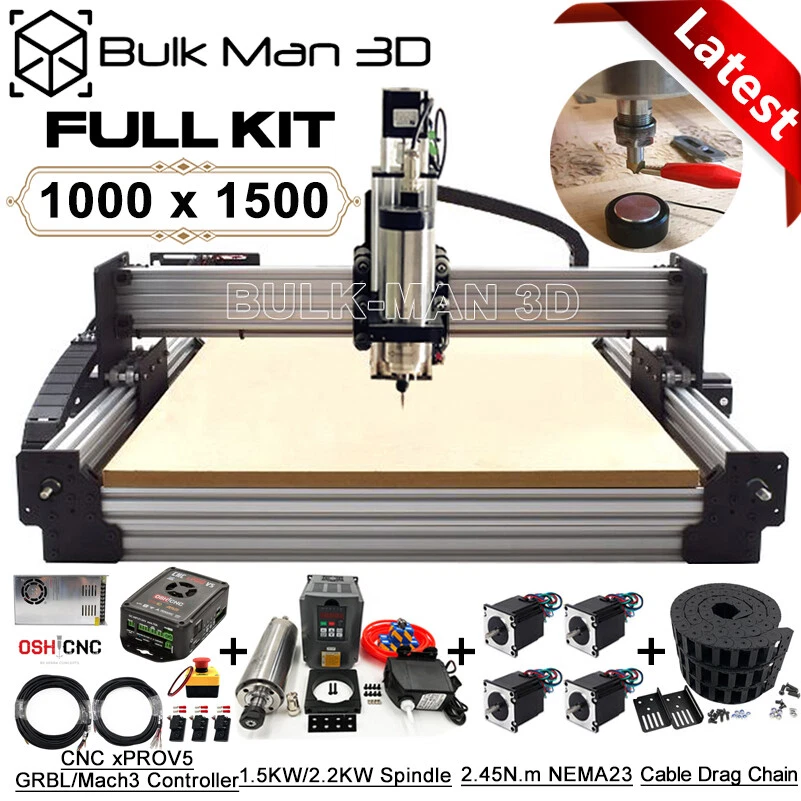 1000x1500mm Work Bee CNC Router Machine Full Kit 4 Axis Wood CNC Router Engraver