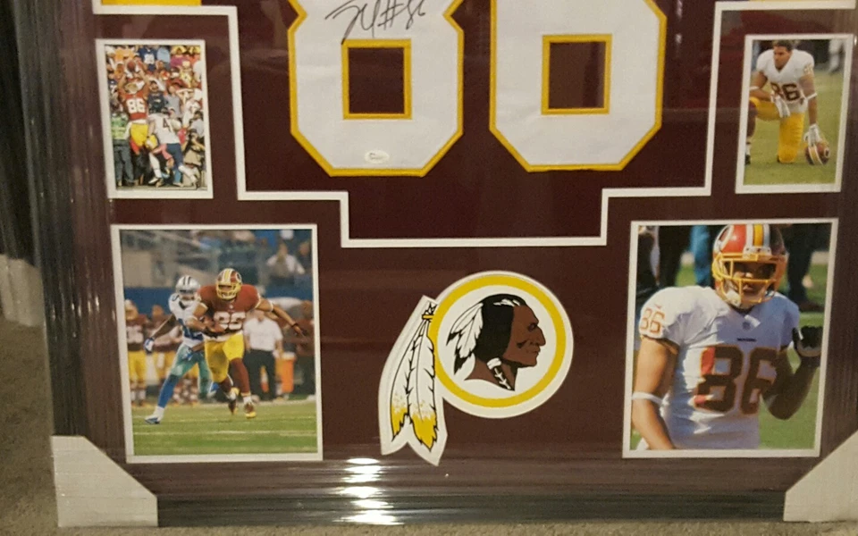 JORDAN REED WASHINGTON REDSKINS AUTOGRAPHED JERSEY FRAMED JSA COA - Image 2 of 4