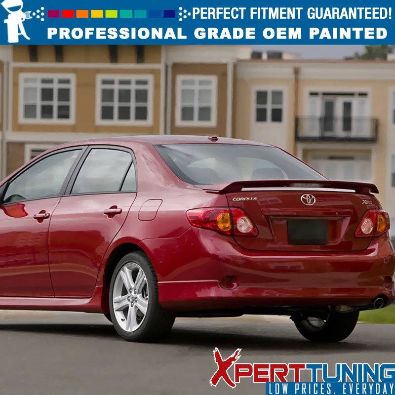 Fits 09-13 Toyota Corolla OE Style Trunk Spoiler & LED Brake - Painted Color Foto 2 de 4