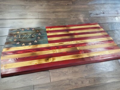 Distressed American Flag, Rustic American Flag, Betsy Ross, Wooden Flag