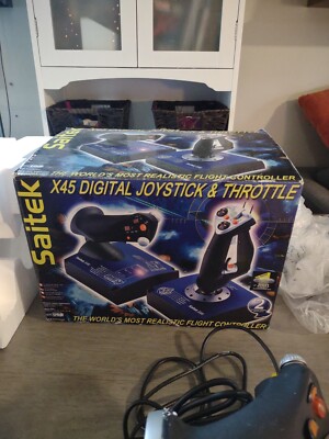Vintage Saitek X45 Digital Joystick & Throttle - Untested