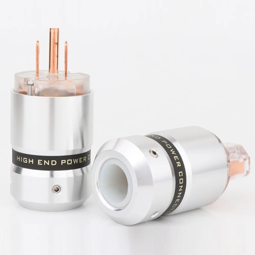 Enchufe de alimentación de CA puro de cobre de alta gama EE. UU. HIFI conector de grado de audio hágalo usted mismo cable de alimentación - Imagen 4 de 8