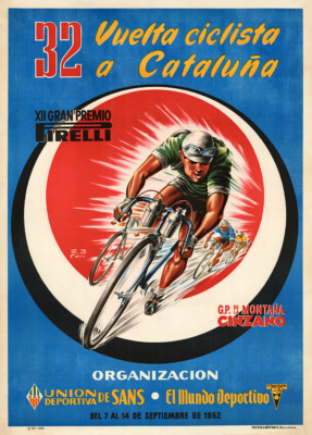 Vuelta a Cataluna Vintage Bicycle Poster Print Art Advertisement -Cycling - Bike