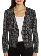 New Mario Serrani Ladies’ Blazer Stretch Jacket Medium M Black White