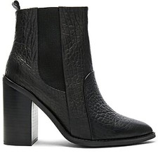 Revolve Sol Sana Elephant Leather black booties size US 10 EURO 40