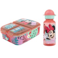 Disney Minnie Maus 2 Tlg Kinder Lunch Set Brotdose Trinkflasche 370 Ml