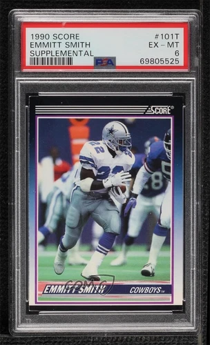1990 Score Rookie & Traded (Supplemental) Emmitt Smith #101T PSA 6 RC HOF