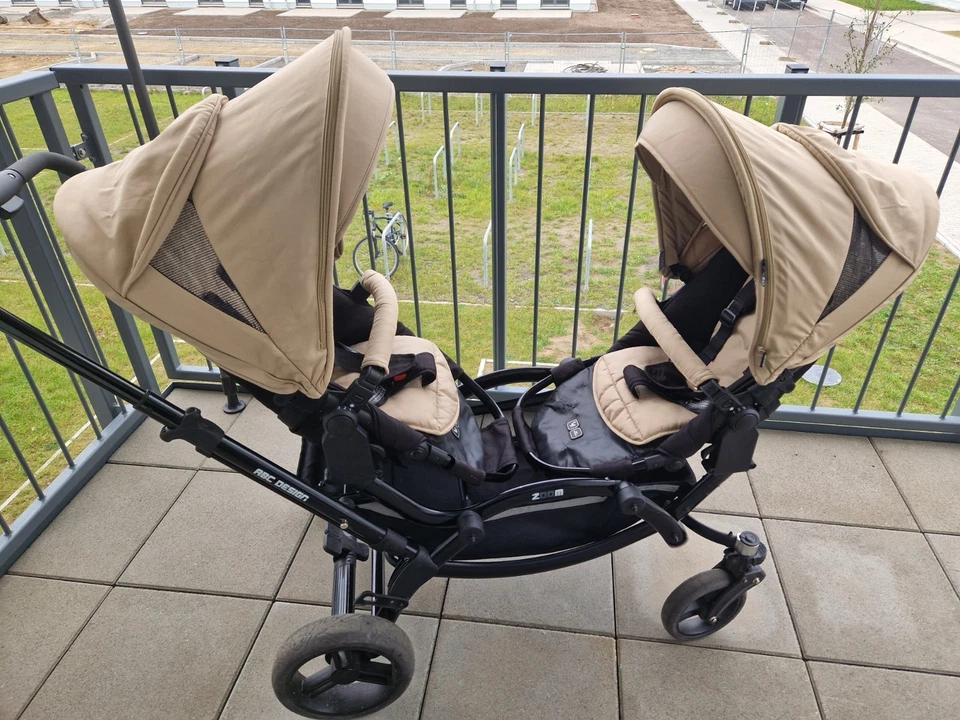 ABC Design Zoom Geschwister-/Zwillingskinderwagen inkl. Babywanne – Top Zustand - Bild 4 von 4