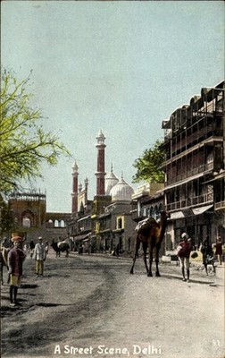 Ak Delhi Indien, A street scene, Street view, Camel, Kamel - 5034152