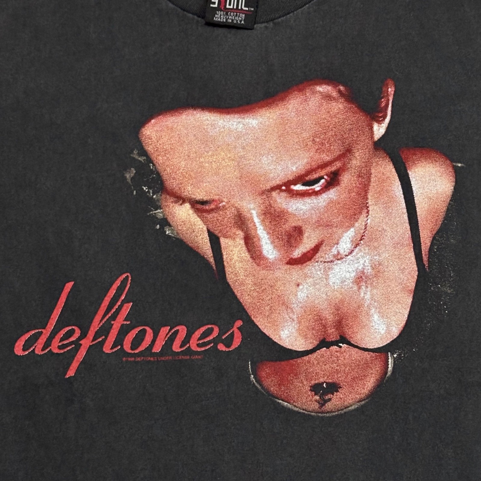 Vintage DEFTONES Around The Fur 1997 90s Metal Band GIANT Size L T-Shirt REPRINT