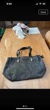 Pierre Cardin Borsa tote unisex in pelle nera con zip e doppio manico