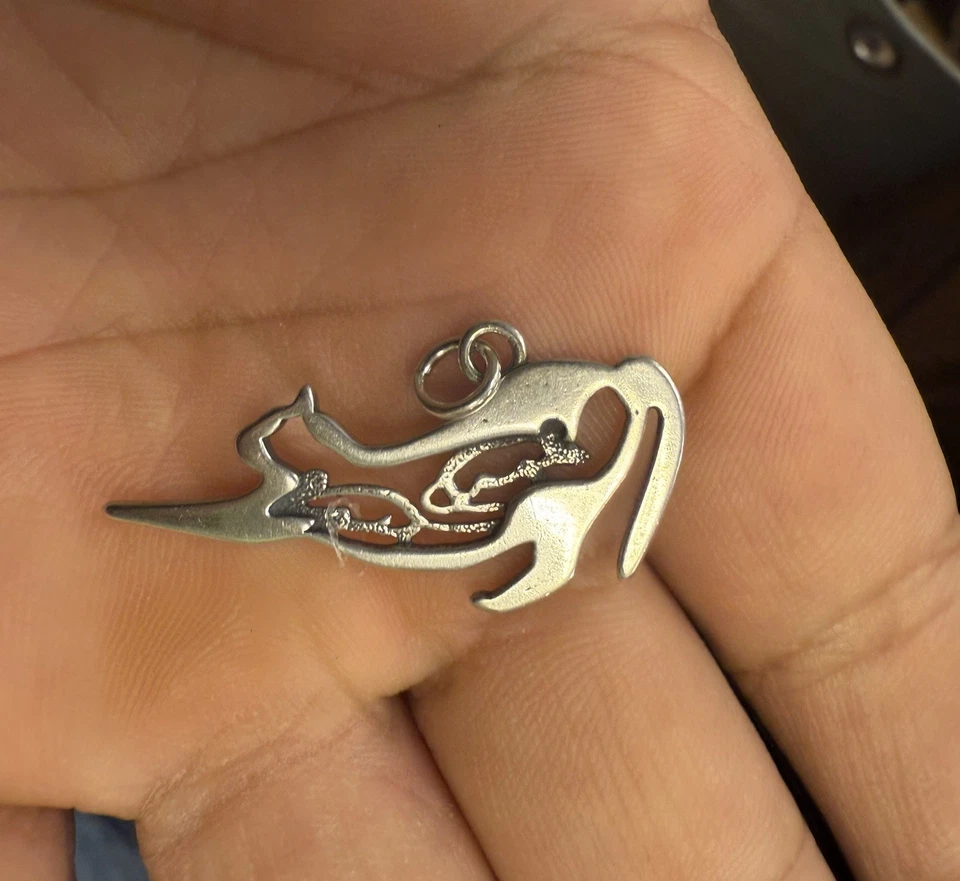 DazzlingPawsJewelry .925 Sterling Silver Cat with Mice Necklace Item # 69001 - Image 2 of 4