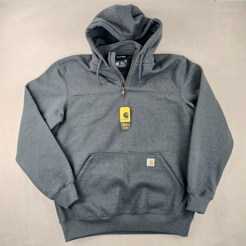 Carhartt Large Tall Mens Hoodie Sweater NWT Rain Defender Loose 1/4 Zip 26x31