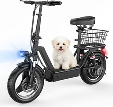 1000W Foldable Electric Scooter for Adults with Seat 25MPH E-Scooter 45 Miles