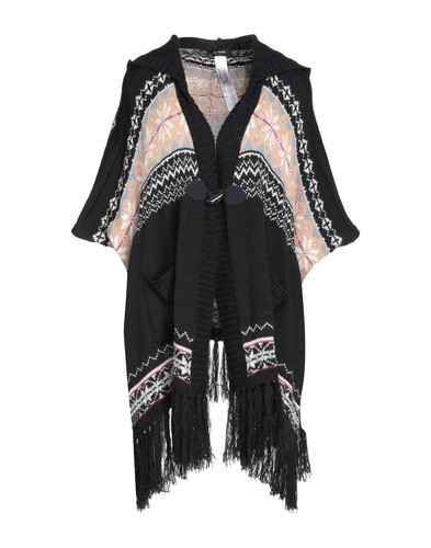 RRP€220 MY TWIN TWINSET Knitted Poncho Size L-XL Alpaca Wool Blend Hooded - Picture 3 of 4