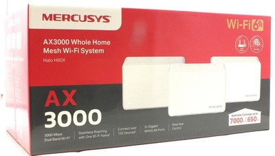MERCUSYS Halo H80X AX3000 Mesh WiFi 6 System Router 3er Pack Gigabit - NEU