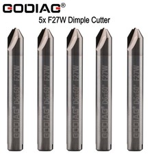 5x GODIAG F27W Dimple Cutter φ2.8x100°xD6x40x1T For SILCA MATRIX PRO,MATRIX EVO