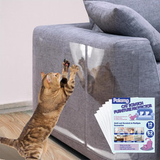 Anti-Cat Scratch Furniture Protector-12-Pack Single-Sided, Heavy-Duty Self-Adhe