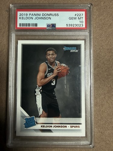 Panini 2019-20 Donruss Keldon Johnson Rated Rookie RC #227 Spurs PSA 10