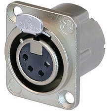 1pc NEUTRIK USA NC4FD-LX Receptacle DLX series 4 pin female - solder - nick