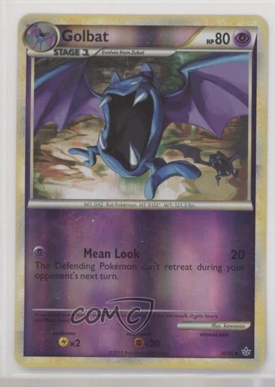 Golbat Reverse Foil Pokémon HeartGold & SoulSilver Unleashed #30 2010