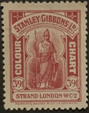 Cinderella Stamp Stanley Gibbons Colour Chart Lake No.3