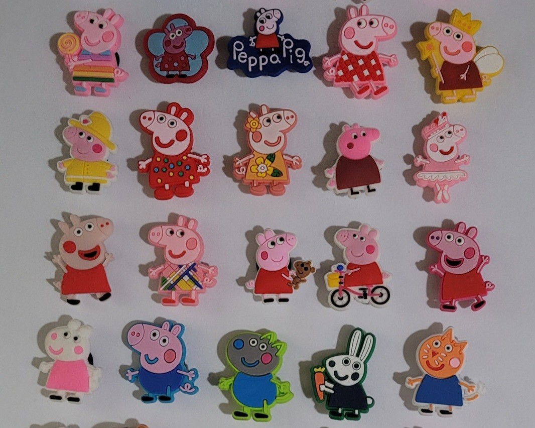 20 PEPPA PIG Shoe charms for crocs shoes