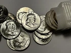 1958 GEM BU FRANKLIN HALF DOLLAR ROLL / 20 COINS - SHARP ROLL