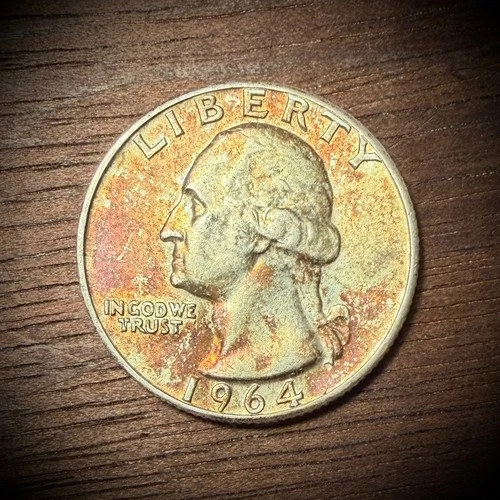 TONING!! 1964 Washington Quarter - Bu Toned - Upgrade Your Album!! 90% US Silver