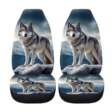 Wolf Car Seat Covers for Women Men SUV Trunk Front Seat Protector Auto Interi...