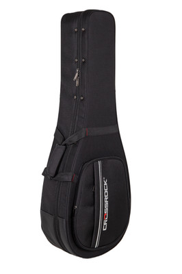 Crossrock 5-String Banjo Foam Case-Lightweight Black Gig Bag for Resonator Banjo
