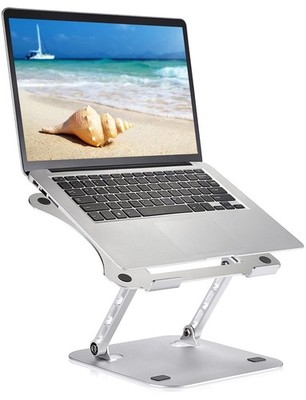 Usoun Laptopständer, Halter, Multi-Winkelständer mit Wärmeentlüftung, silber 