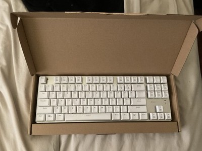 EagleTec KG061-BR Mechanical Gaming Keyboard RGB LED Backlit, Low Profile, White