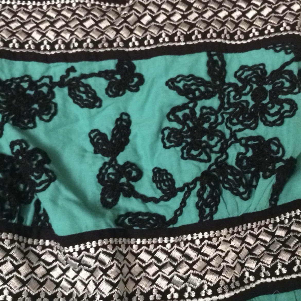 Double Zero size medium teal lightweight dress wi… - image 4