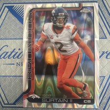 2025 Topps Chrome Football - Broncos - Pat Surtain II (PS2) - Wave Refractor