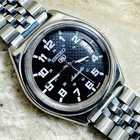 Vintage Seiko 5 Automatic Movement No. 7009-3041 Black dial Men's Wristwatch