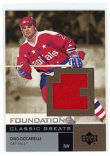 2002-03 UD Foundations Classic Greats (Crease Beside Jersey) Dino Ciccarelli