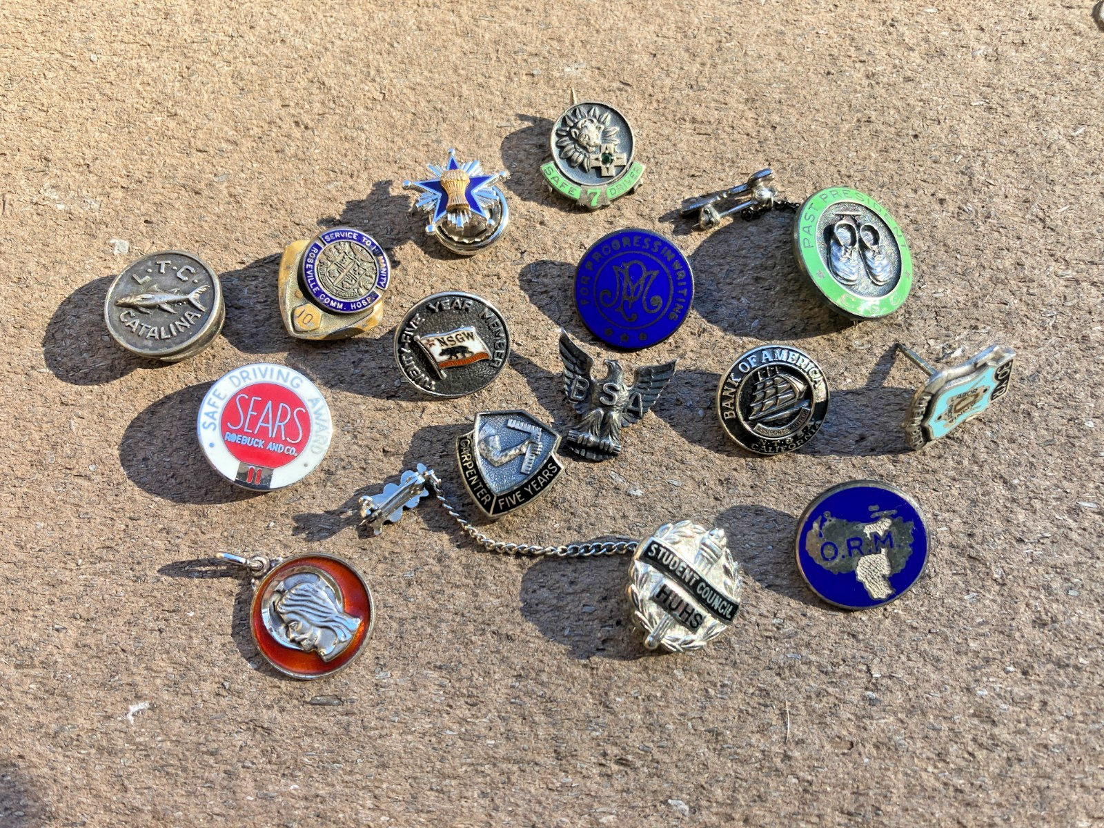Lot of Sterling Silver Service Lapel Pins 40 grams | eBay