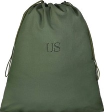 2 x USGI Army Laundry/Barrack Bags Large Heavy Duty Drawstring Canvas OD Green