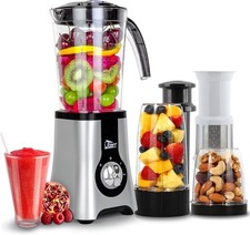 Smoothie Blender 1.25L 5-in-1 Juicer Mixer 380W Ice Crusher 22000RPM