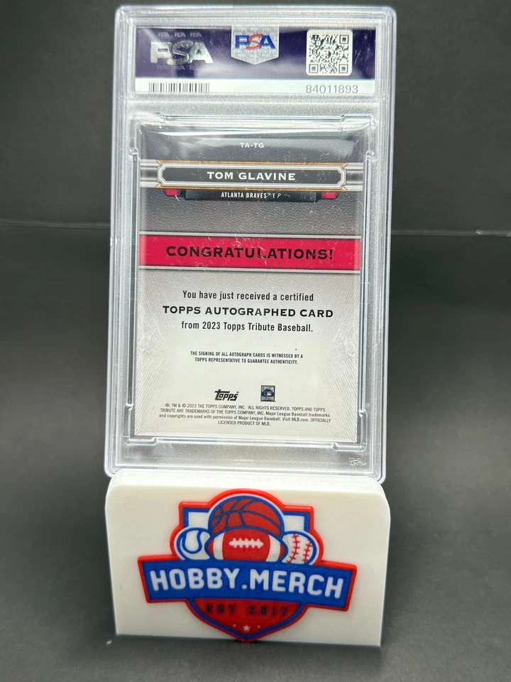 RARE 2023 Topps Tribute - Tribute Autographs Tom Glavine Auto /99 PSA 10 POP 2! - Image 4 of 4