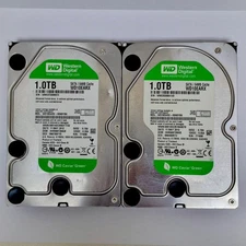【TESTED】 1TB x  2 pcs WD Western Digital 3.5 HDD WD10EAR Internal WD10EARX