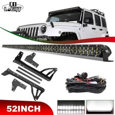 For Jeep Wrangler Jk Jl Bumper 52 Dual Row Led Light Bar Combo Bracket Wire For Jeep Wrangler Jk Jl Bumper 52 Dual Row Led Light Bar Combo Bracket Wire