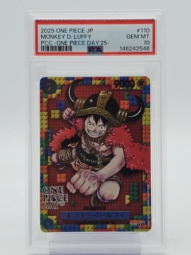 MONKEY D. LUFFY 2025 ONE PIECE JP ONE PIECE DAY '25 PROMO #P-110 PSA 10 H Q6095