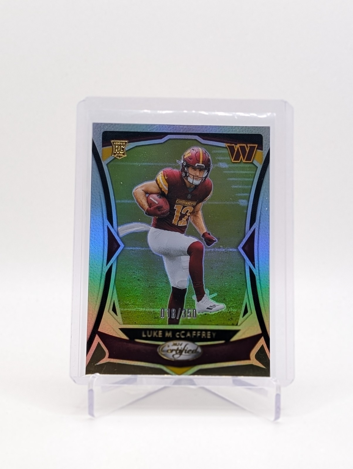 2024 Panini Certified- Luke McCaffrey #175 Silver Mirror Rookies 18/350 BC0226