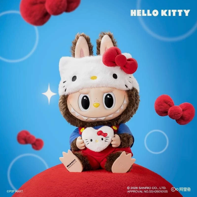 POPMART THE MONSTERS x HELLO KITTY ぬいぐるみ USA Authentic POPMart The Monsters X Hello Kitty Figure Plush Toy