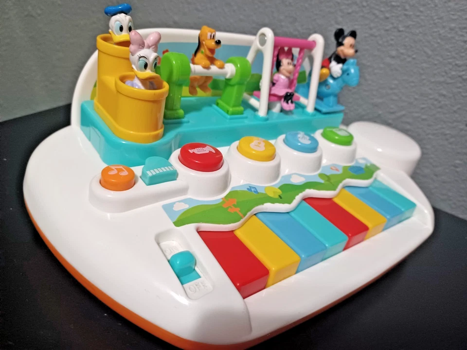 Video* Vintage Disney Kiddieland Piano Playground Mickey Mouse Activity Toy - Image 3 of 4