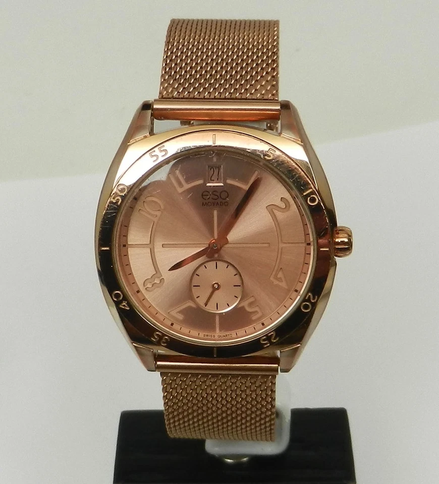 Rose Gold ESQ Movado Origin Women's Ladies Swiss 36mm Date Dial Watch 7101402 - Image 2 of 4