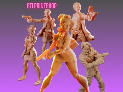 Zombie Highschool Outbreak Teachers Staff - VAULTZ 28mm 32mm Scale Miniatures